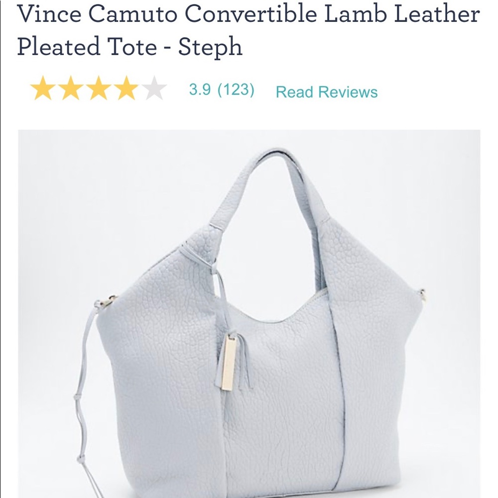 Vince Camino Lamb Leather Pleated Convertible